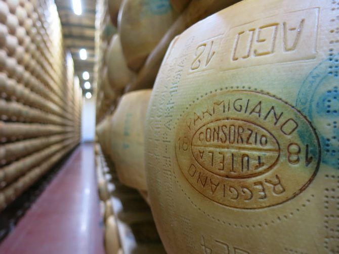 Parmesan cheese aging